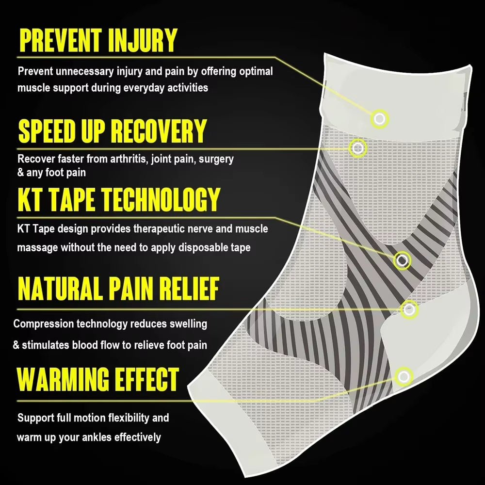 1Pair Plantar Fasciitis Splint Night Compression Sock Heel Supports for Heel Pain Plantar Fasciitis Support Foot Braces