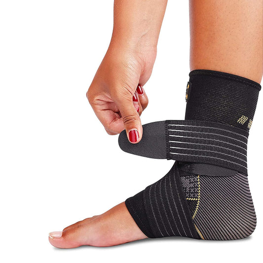 Copperfit Compression Ankle Brace for Women Support, Durable Design Foot and Ankle Support for Women & Men Ideal to Support for Sports, Running, Comfortable Fit, Breathable Material - Large