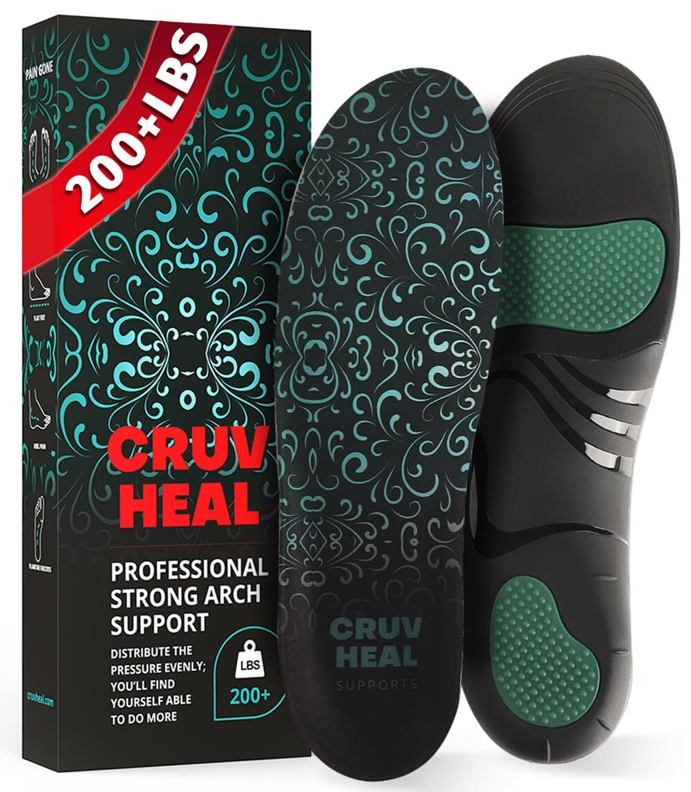 200+Lbs Heavy-Duty Insoles for Men and Women - Alleviate Foot Pain - Plantar ...
