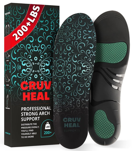 200+Lbs Heavy-Duty Insoles for Men and Women - Alleviate Foot Pain - Plantar ...